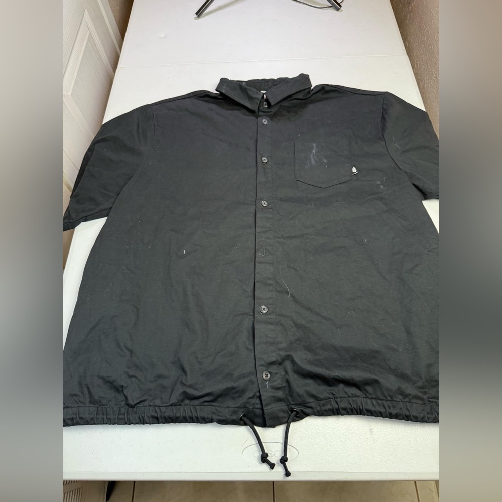 Nike Club Oxford Short-Sleeve Button-Up Shirt Black Men’s Sz XL - Picture 9 of 9